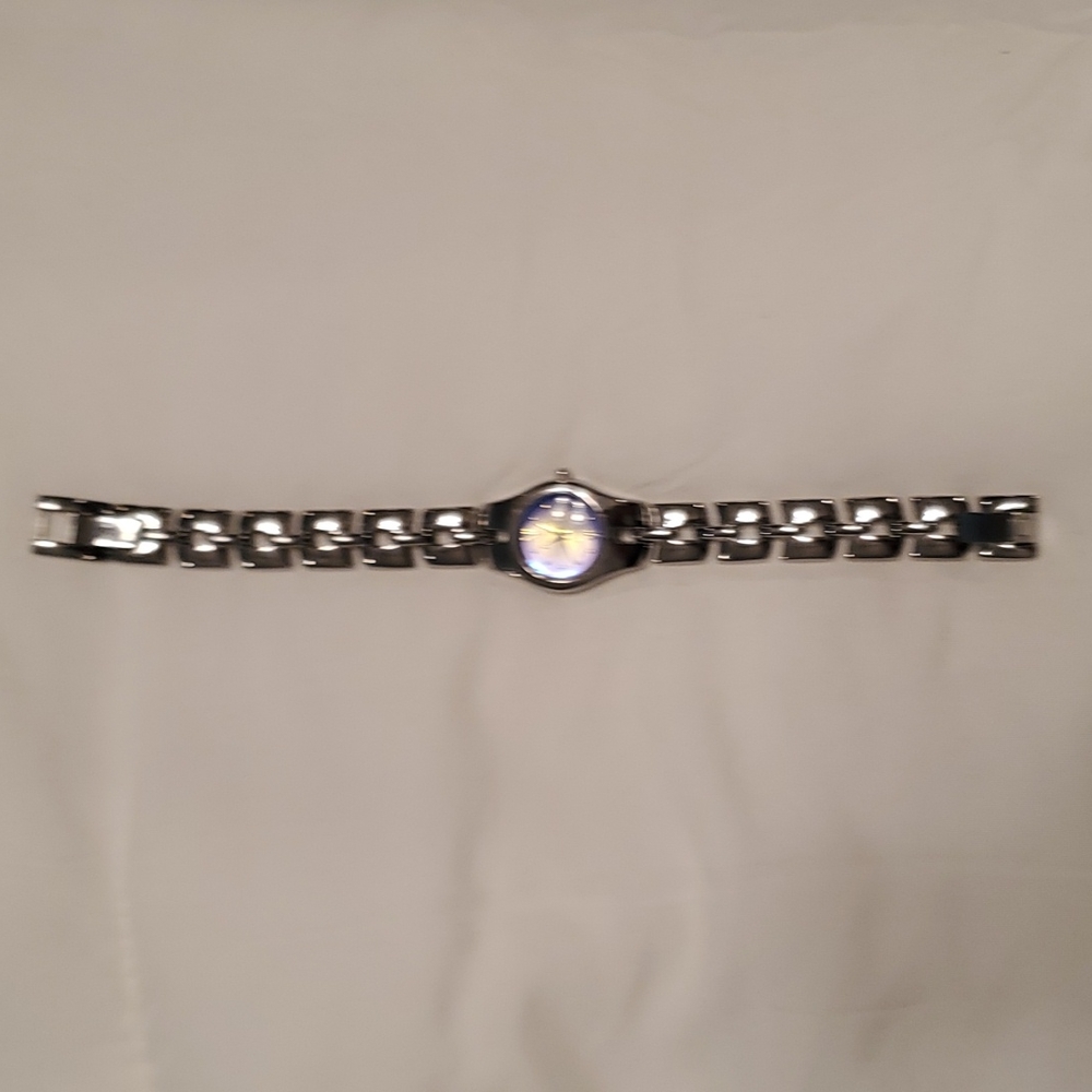 Armitron Now Silver-tone Ladies Watch with Blue reflection.